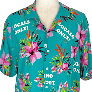 Duvin green tropical shirt